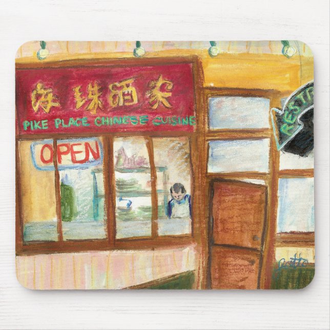 Chinese Cuisine Mousepad (Pike Place Seattle) (Front)