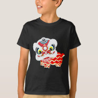Chinese Cute Traditional Dancing Lion Art Happy Ne