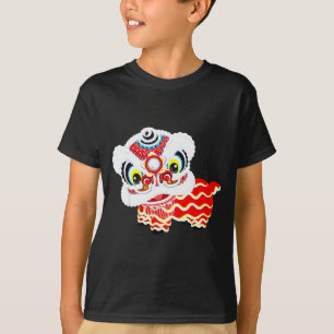 Chinese Cute Traditional Dancing Lion Art Happy Ne T-Shirt