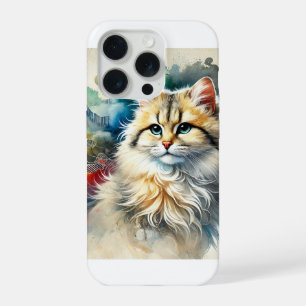 Chinese desert cat 120724AREF115 - Watercolor iPhone 15 Pro Case