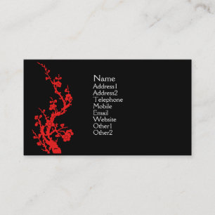 Chinese Design Profile Card Red