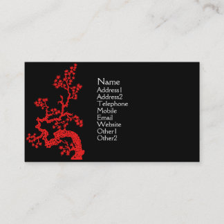 Chinese Design Profile Card Red