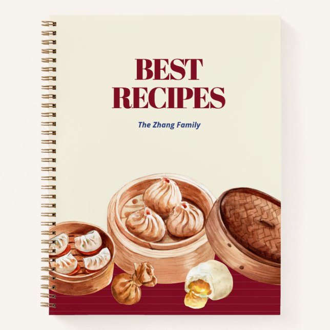 Chinese Dim Sum Recipe Journal (Front)