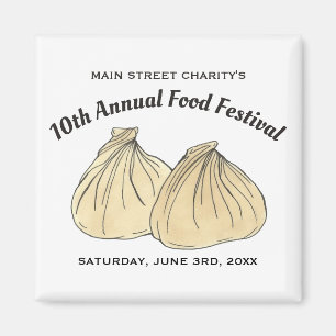 Chinese Dim Sum Shumai Dumplings Food Festival Magnet