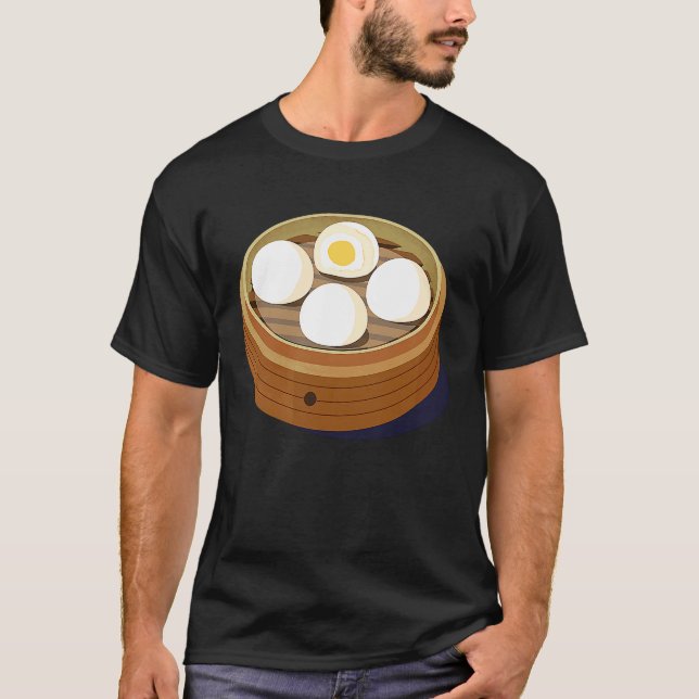 Chinese Dim Sum Sweet Bun Foodie T-Shirt (Front)