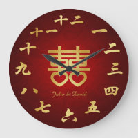Chinese Double Hapiness Symbol - Add Couples Name