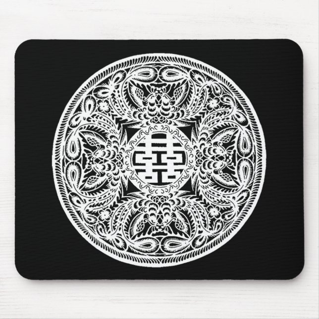 Chinese Double Happiness Mouse Mat (Front)