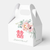 Chinese Double Happiness Wedding Thank You Favour Box (Front Side)