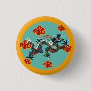 Chinese Dragon 3 Cm Round Badge