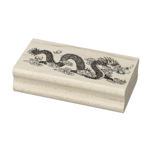 chinese dragon art stamp