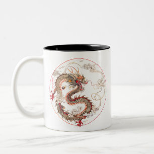 Chinese Dragon Art Two-Tone Coffee Mug