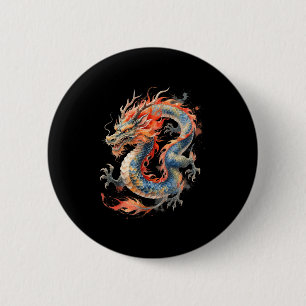 Chinese Dragon Asian Mythology Zodiac 6 Cm Round Badge