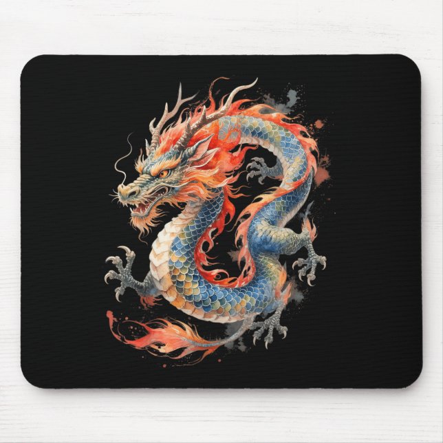 Chinese Dragon Asian Mythology Zodiac  Mouse Mat (Front)