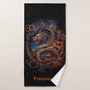 Chinese dragon Bath Towel Set