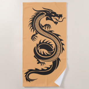 Chinese dragon  beach towel