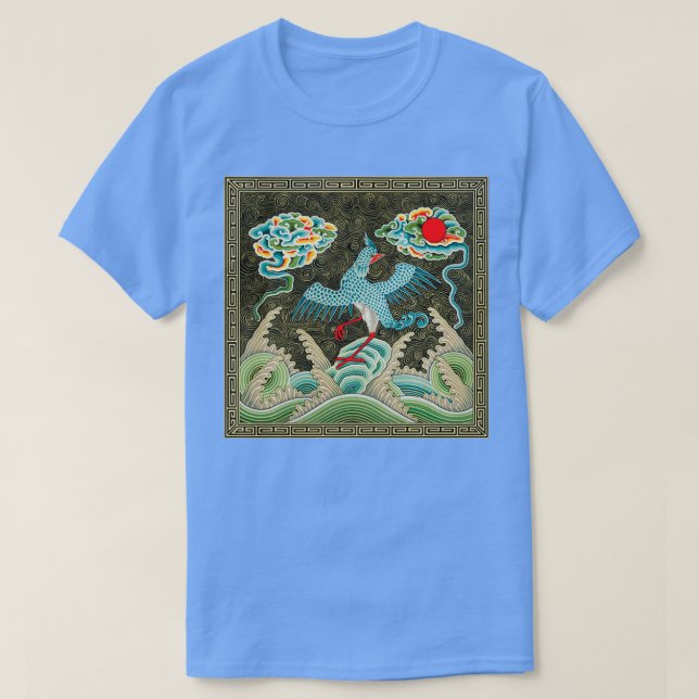 CHINESE DRAGON BIRD TILE T-Shirt (Design Front)