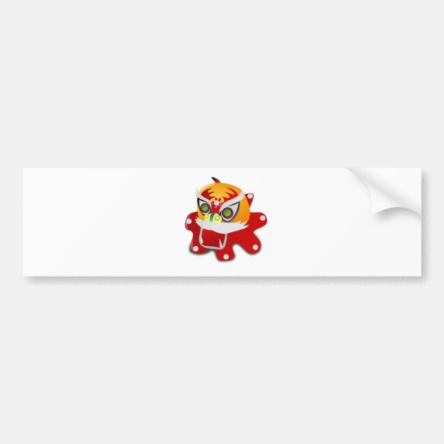 chinese dragon bumper sticker (Front)