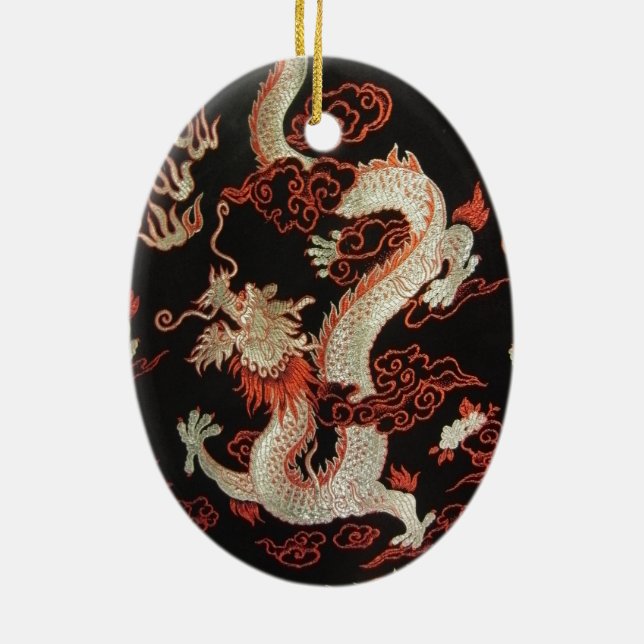 Chinese Dragon Ceramic Tree Decoration (Back)