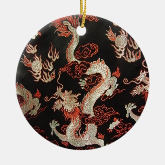 Chinese Dragon Ceramic Tree Decoration (Front)