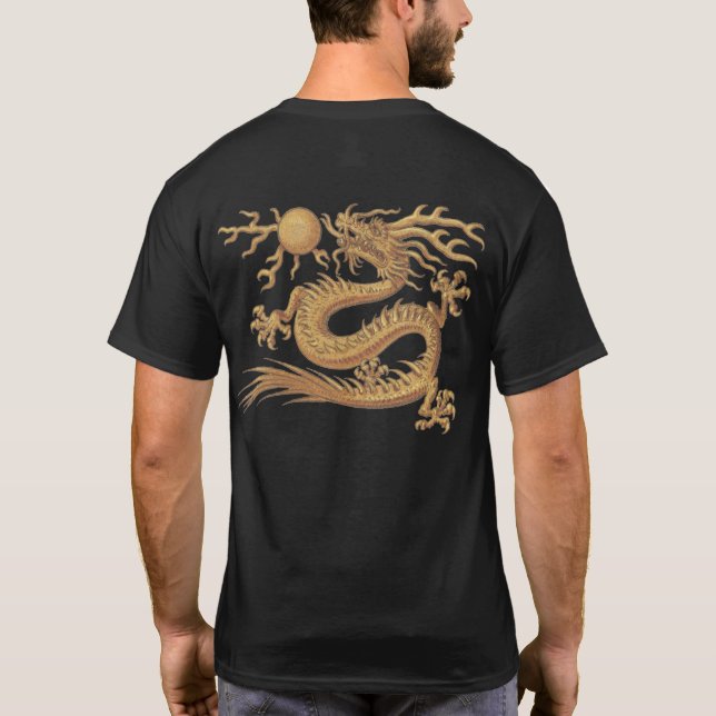 Chinese Dragon China Emblem  T-Shirt (Back)