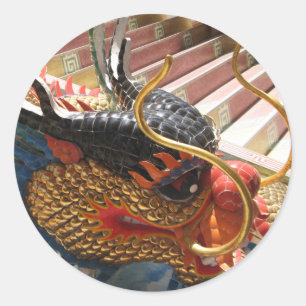 Chinese Dragon Classic Round Sticker