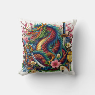 chinese dragon cushion