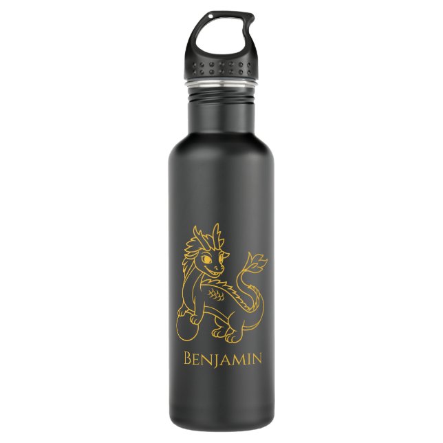 Chinese Dragon Custom Name 710 Ml Water Bottle (Front)
