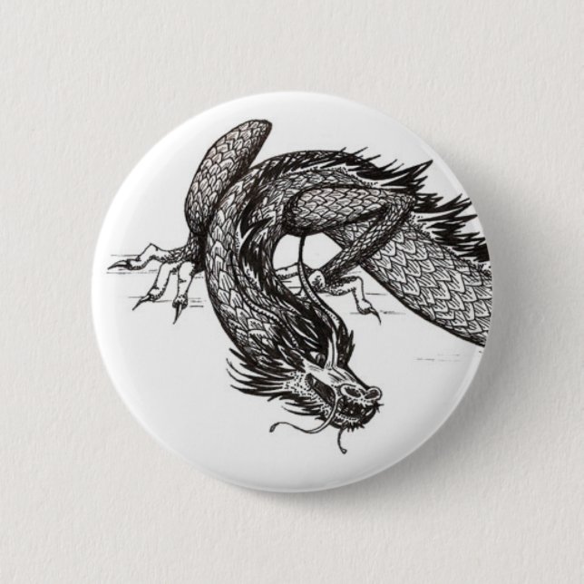 Chinese Dragon | Customisable 6 Cm Round Badge (Front)