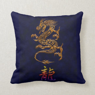 Chinese dragon design throw pillow