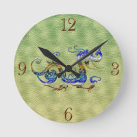 Chinese Dragon Fantasy Art Designer Gift Clock