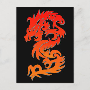 Chinese Dragon Fire Postcard