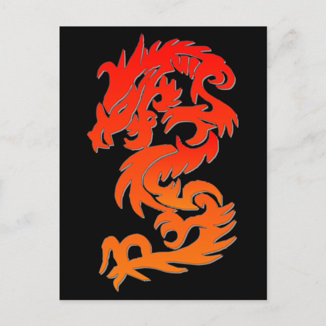 Chinese Dragon Fire Postcard (Front)