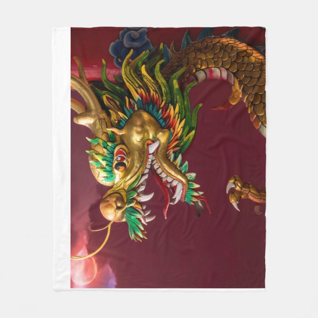 Chinese dragon fleece blanket (Front)