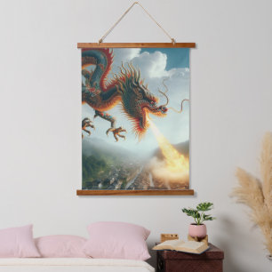 Chinese Dragon  Hanging Tapestry