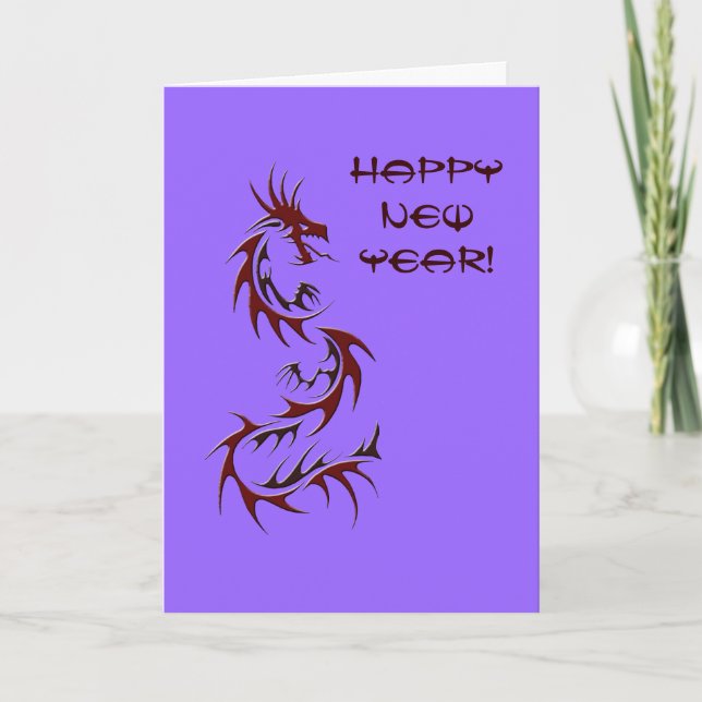 Chinese Dragon " HappyNewYear!" Cards (Front)