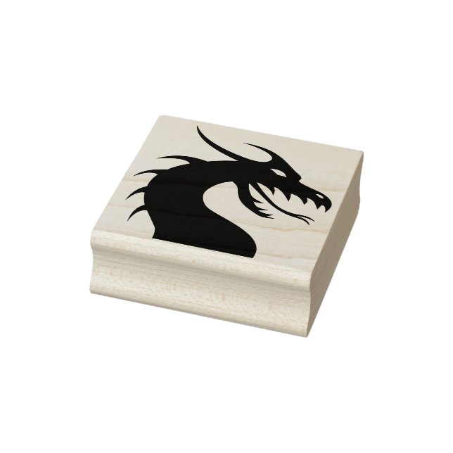 Chinese Dragon head silhouette art stamp (Stamp)