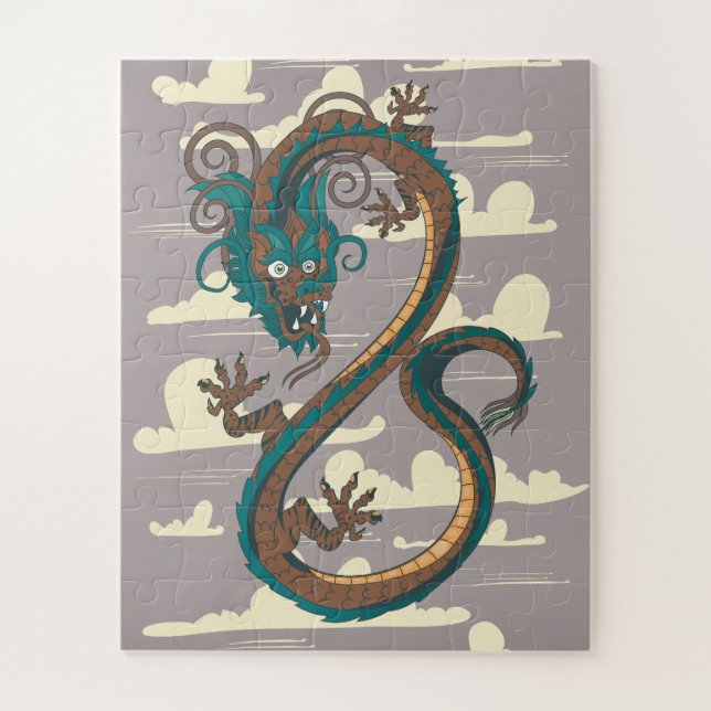 Chinese Dragon Jigsaw Puzzle (Vertical)