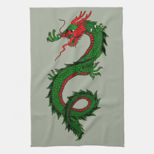 Chinese dragon kitchen towel