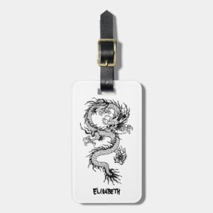 Chinese dragon luggage tag