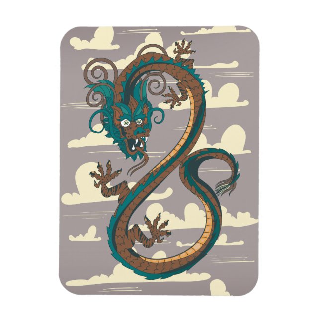 Chinese Dragon Magnet (Vertical)
