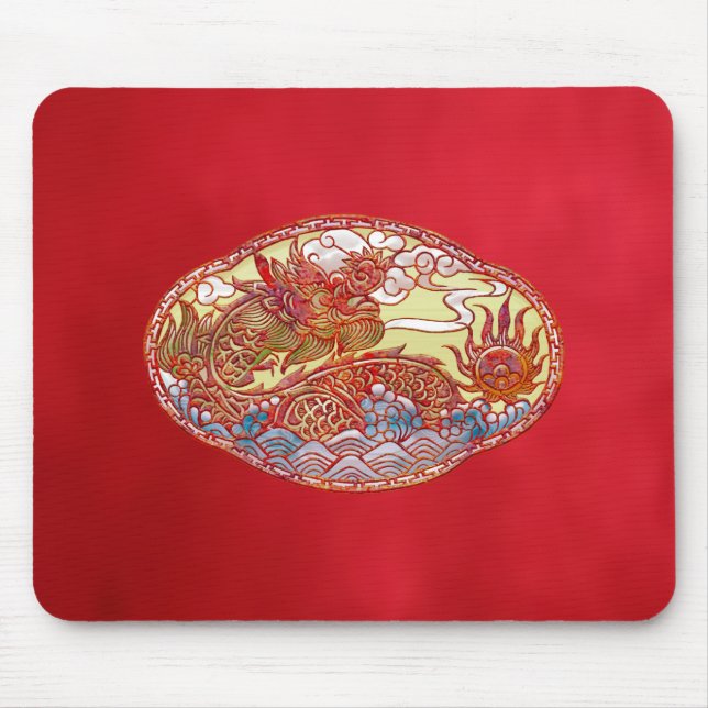 Chinese Dragon Medallion Mouse Mat (Front)
