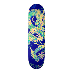 Chinese Dragon Neon Element Custom Pro Park Board Skateboard