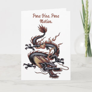Chinese Dragon Painting Isolated Cut Out Card