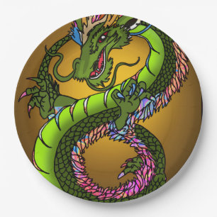 Chinese Dragon Paper Plate