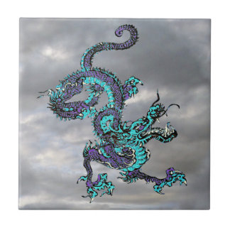 Chinese Dragon Purple and Blue v16 Tile