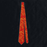 Chinese Dragon Red and Gold Theme Tie<br><div class="desc">A red and gold necktie featuring a unique dragon pattern on the front and backside of the tie.</div>