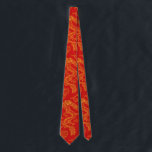 Chinese Dragon Red and Gold Theme Tie<br><div class="desc">A red and gold necktie featuring a unique dragon pattern on the front and backside of the tie.</div>