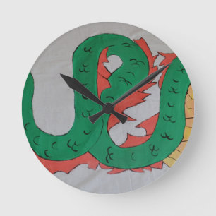 Chinese Dragon Round Clock