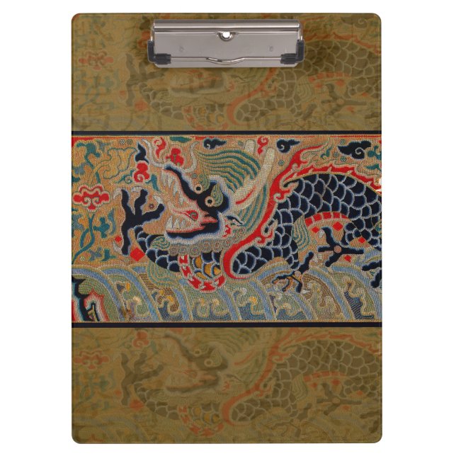 Chinese Dragon Symbol Antique Asian Clipboard (Front)