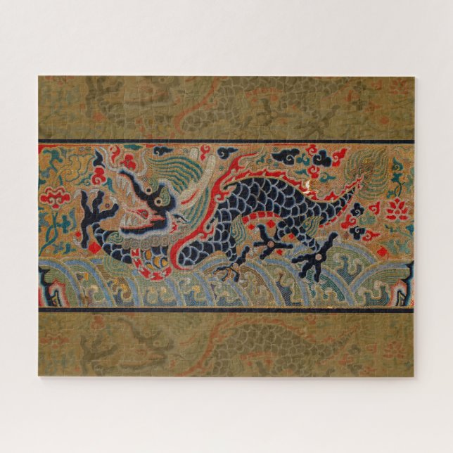 Chinese Dragon Symbol Antique Asian Jigsaw Puzzle (Horizontal)